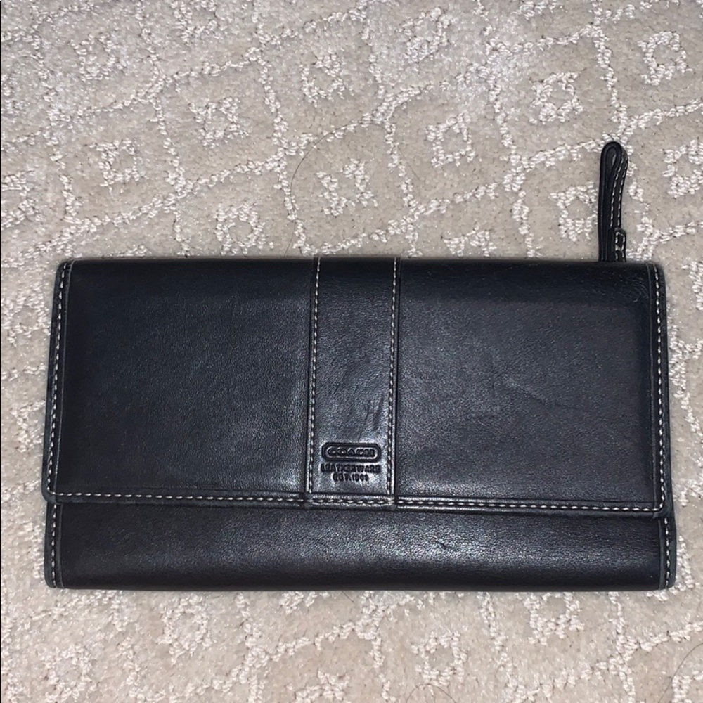 Black Leather Coach Wallet